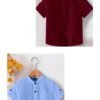 Boys Regular Fit Solid Mandarin Collar Casual Shirt  (Pack of 2)